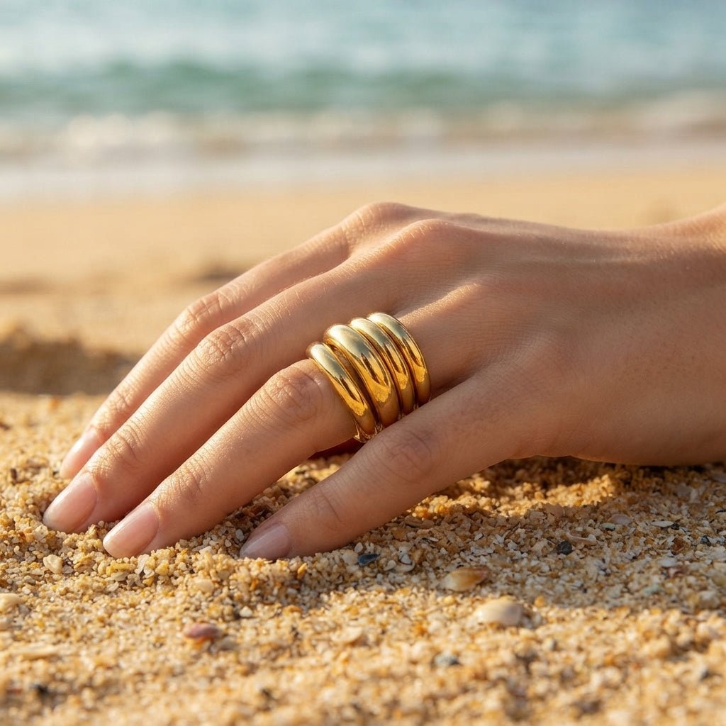 Triple Crossover Contour Wrap Ring - Semprie