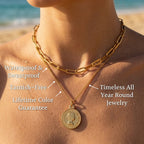 Triple Layer Roman Coin Medallion Necklace - Semprie