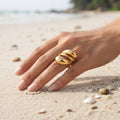 Triple Organic Wrap Fluid Dome Ring - Semprie