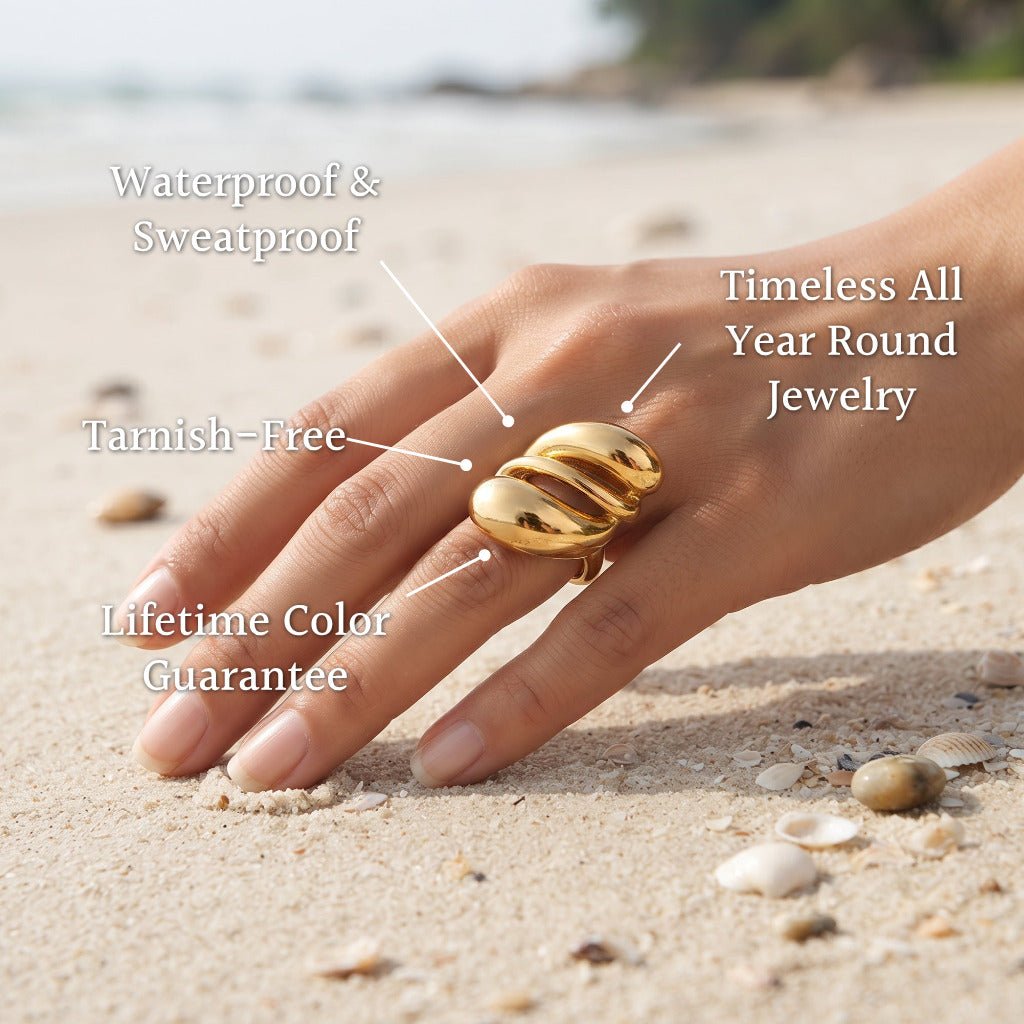 Triple Organic Wrap Fluid Dome Ring - Semprie