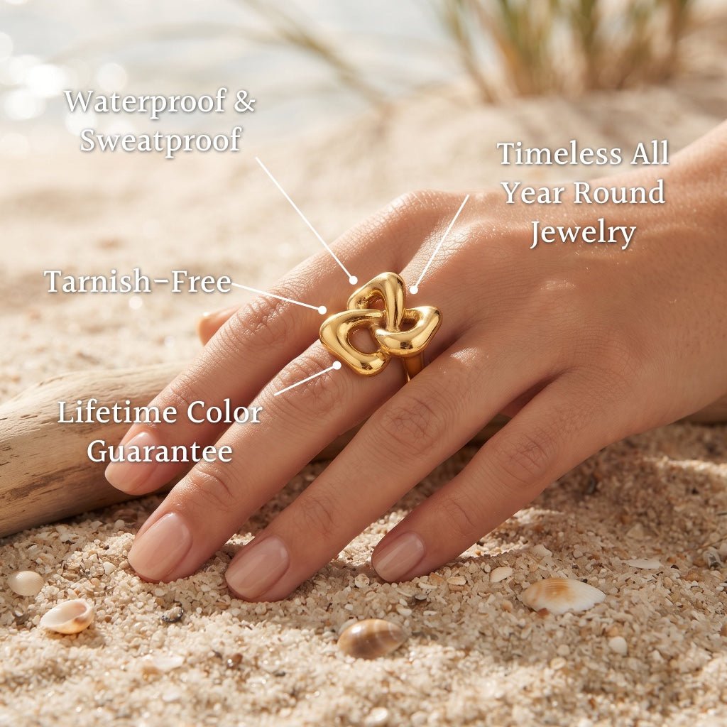 Twin Puffy Teardrop Bypass Band Ring - Semprie