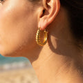 Twisted Croissant U-Hoop Earrings - Semprie