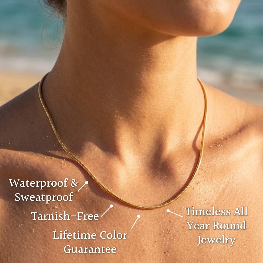 Vela Fluid Round Snake Chain Necklace - Semprie