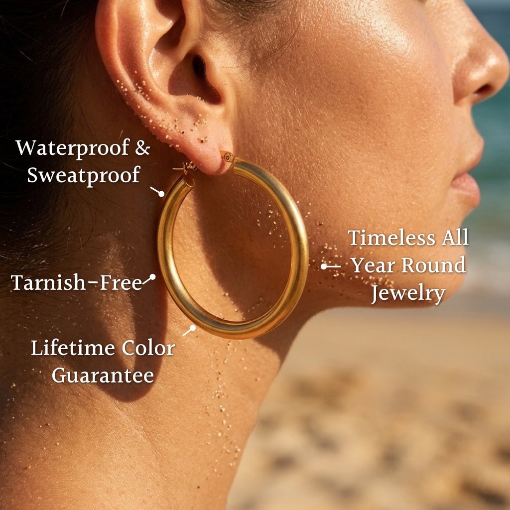 Vela Large Smooth Tubular O-Hoop Earrings - Semprie