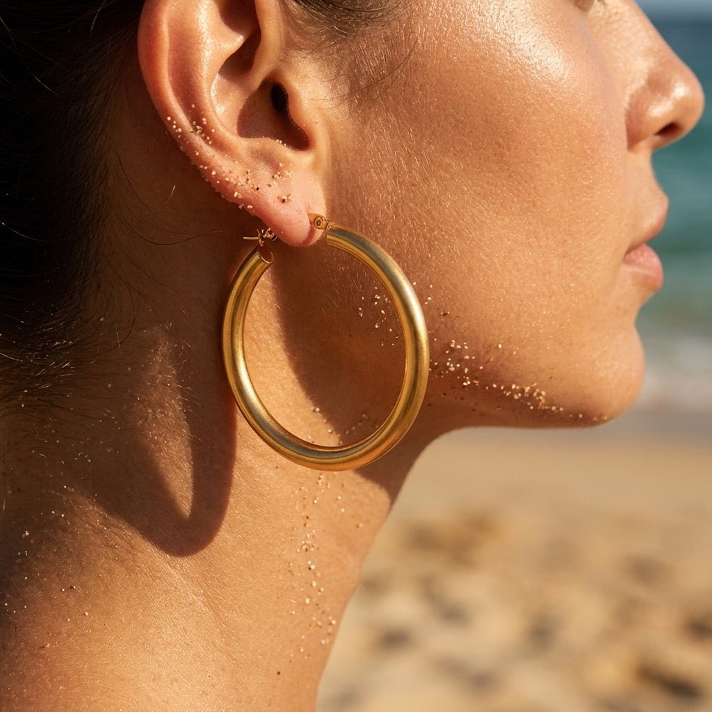 Vela Large Smooth Tubular O-Hoop Earrings - Semprie