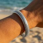 Vela Rigid Herringbone Bangle Bracelet - Semprie