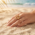 Vela Tubular Open Circular Face Band Ring - Semprie