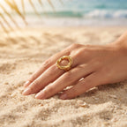 Vela Tubular Open Circular Face Band Ring - Semprie