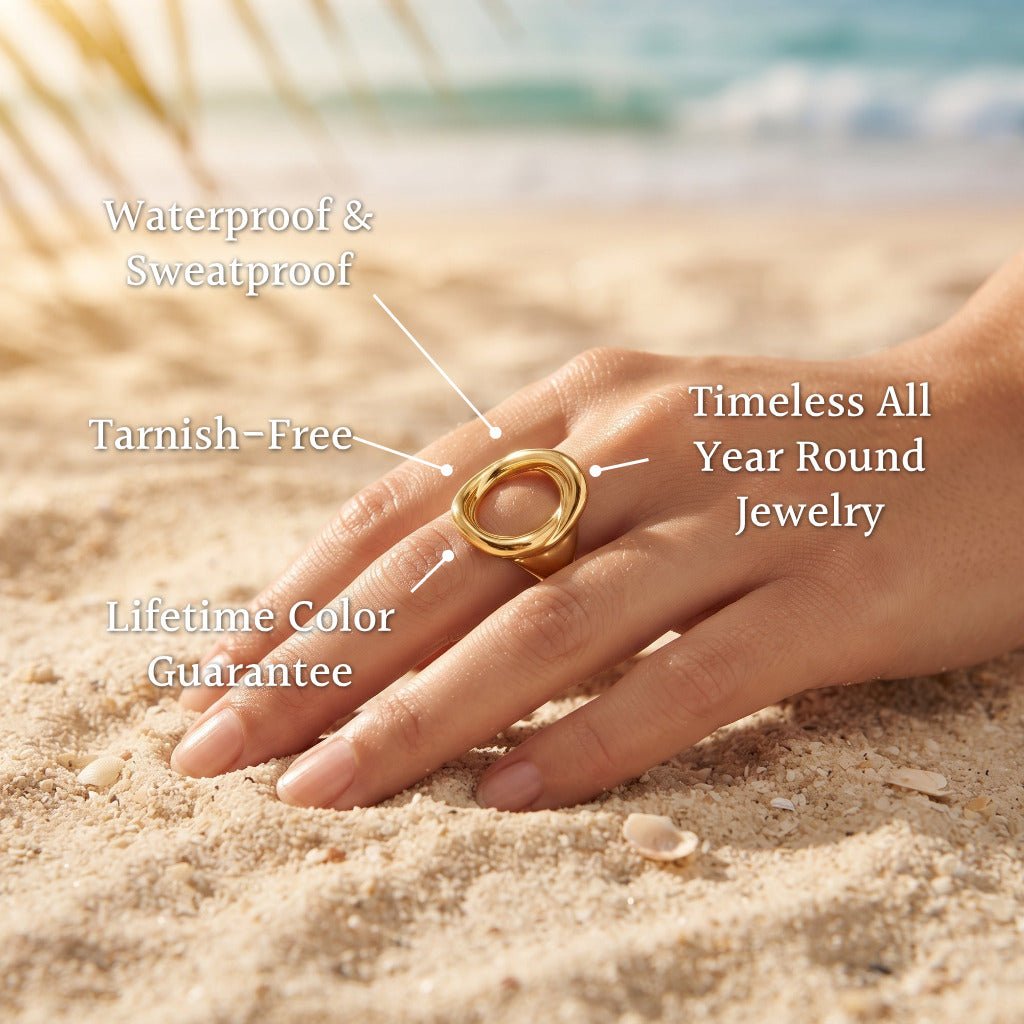 Vela Tubular Open Circular Face Band Ring - Semprie