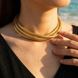 Vela Tubular Snake Chain Necklace