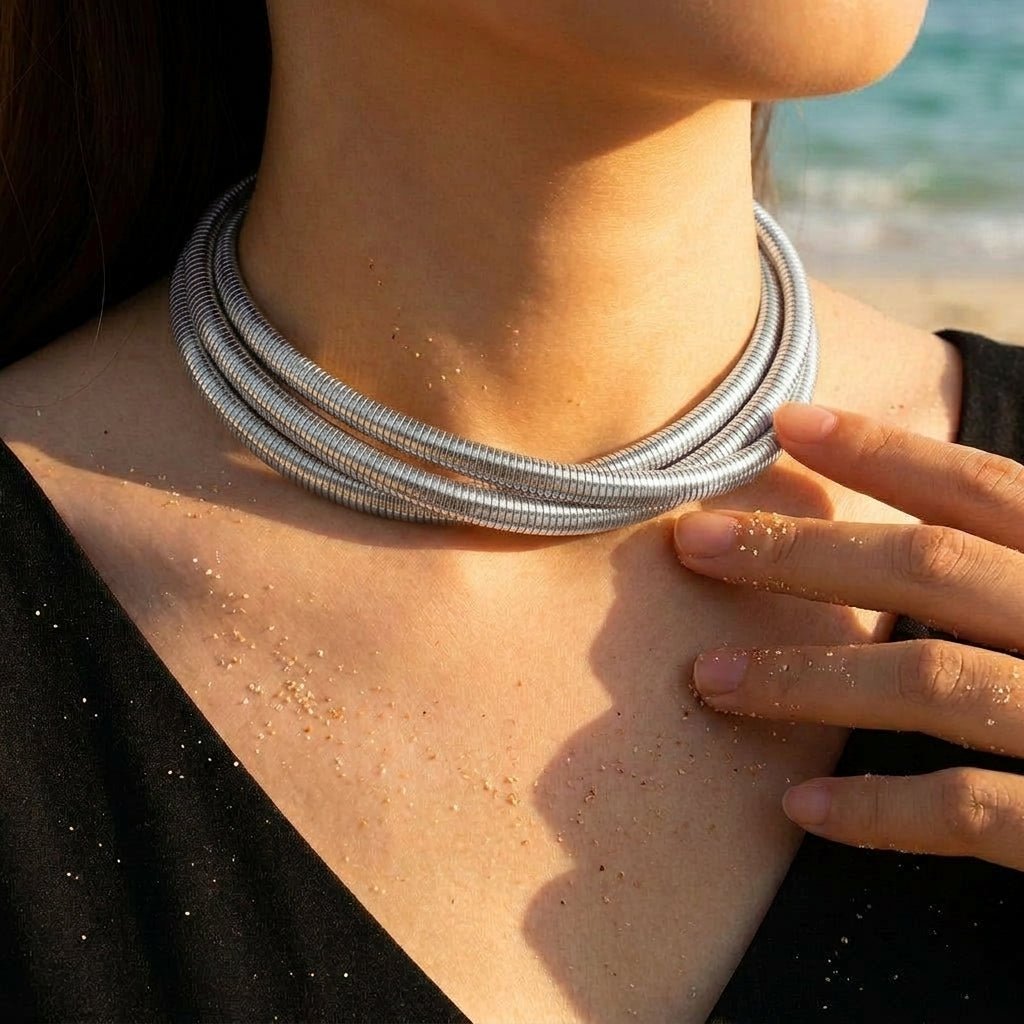 Vela Tubular Snake Chain Necklace - Semprie