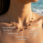 Vintage Sunburst Coin Pendant Chain Necklace - Semprie